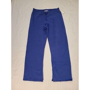 NwT Lady Foot Locker LFL Workout  Pants  SIZE Large Blue Open Leg